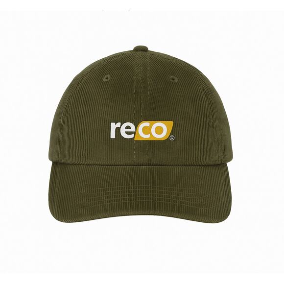 Reco Green Corduroy Dad Hat Adjustable Port Authority Cap 100% Cotton - Picture 8 of 8